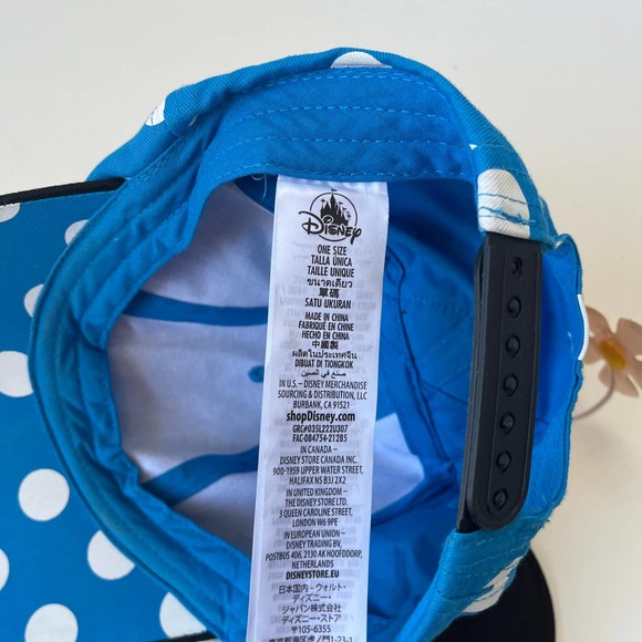 Disney Blue and Black Polka Dot Minnie Mouse Hat - Picture 10 of 10